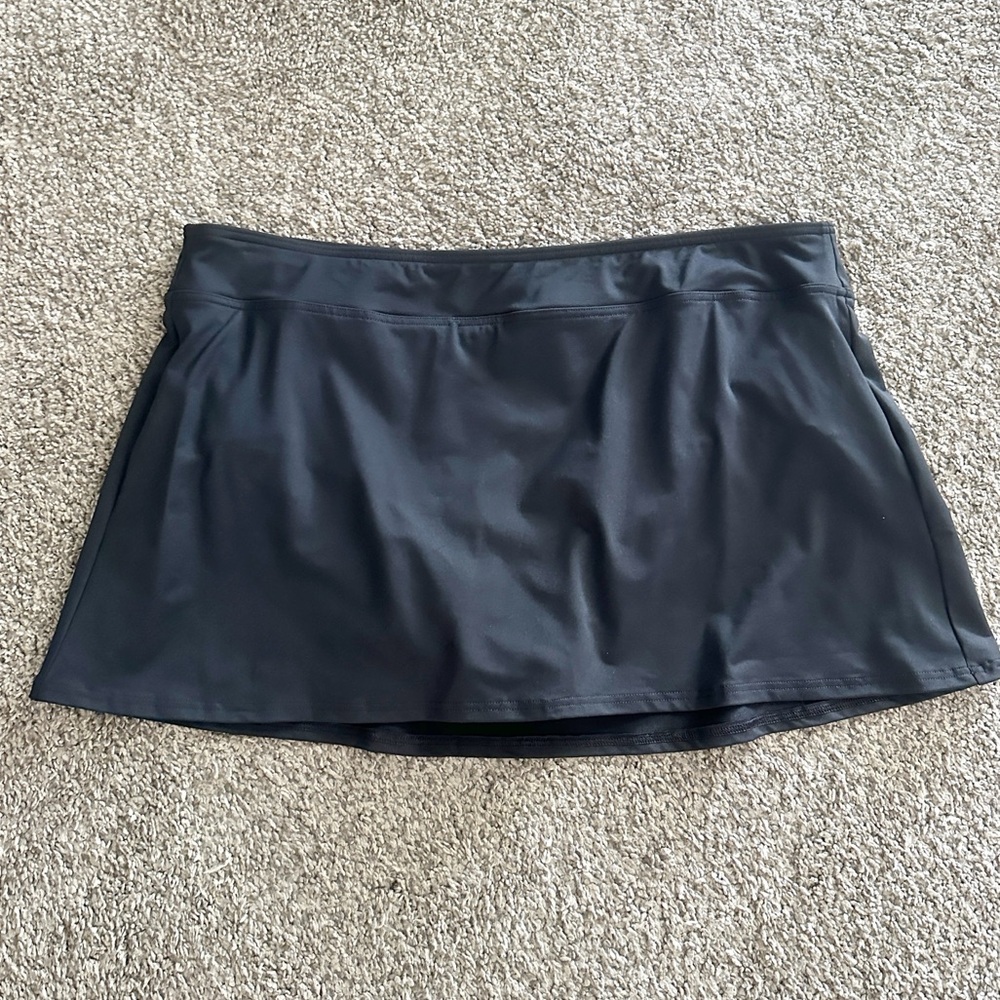 Lands End Black Swim Skirt